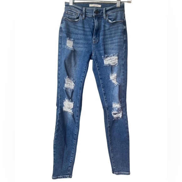 Pacsun High Rise Distressed Medium Wash Jegging Jean Size 23 - Picture 2 of 9